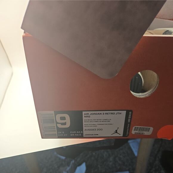 Size 9 - Air Jordan 3 Retro JTH NRG Bio Beige